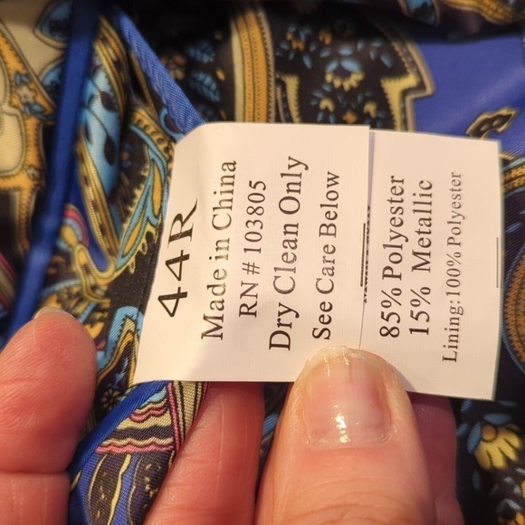 MOD Mark of Distinction modern "Starlight" silver tuxedo Prom jacket NWT Sz 39R - Picture 10 of 14